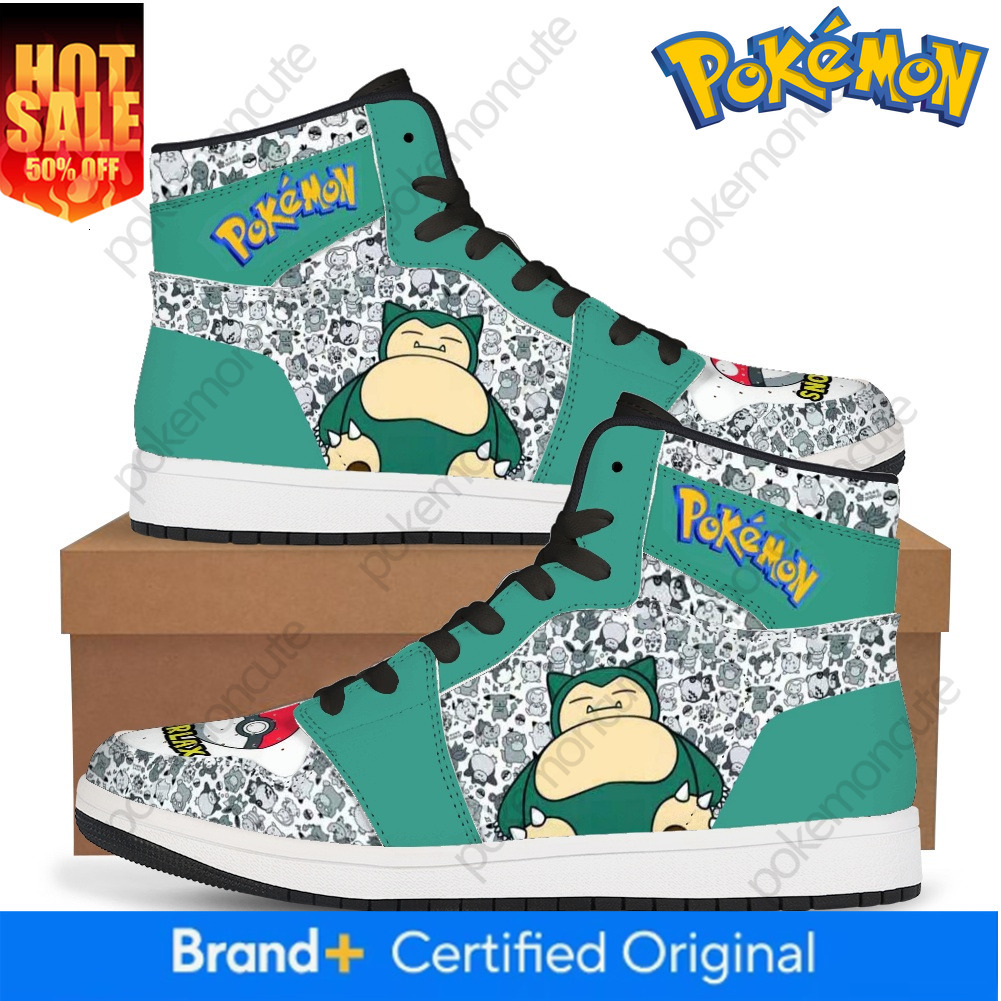 Pikachu Eevee Charizard Gengar Sneakers Pokemon Shoes Japanese Anime Character Pu Shoes Printed Casual Fashion Walking Shoes Great Gift Fans High Top  - view 5