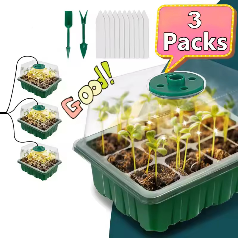 New Full Spectrum LED Seed Starter Trays Greenhouse Growing Lamp for Indoor Plant Germinating Intelligent Control