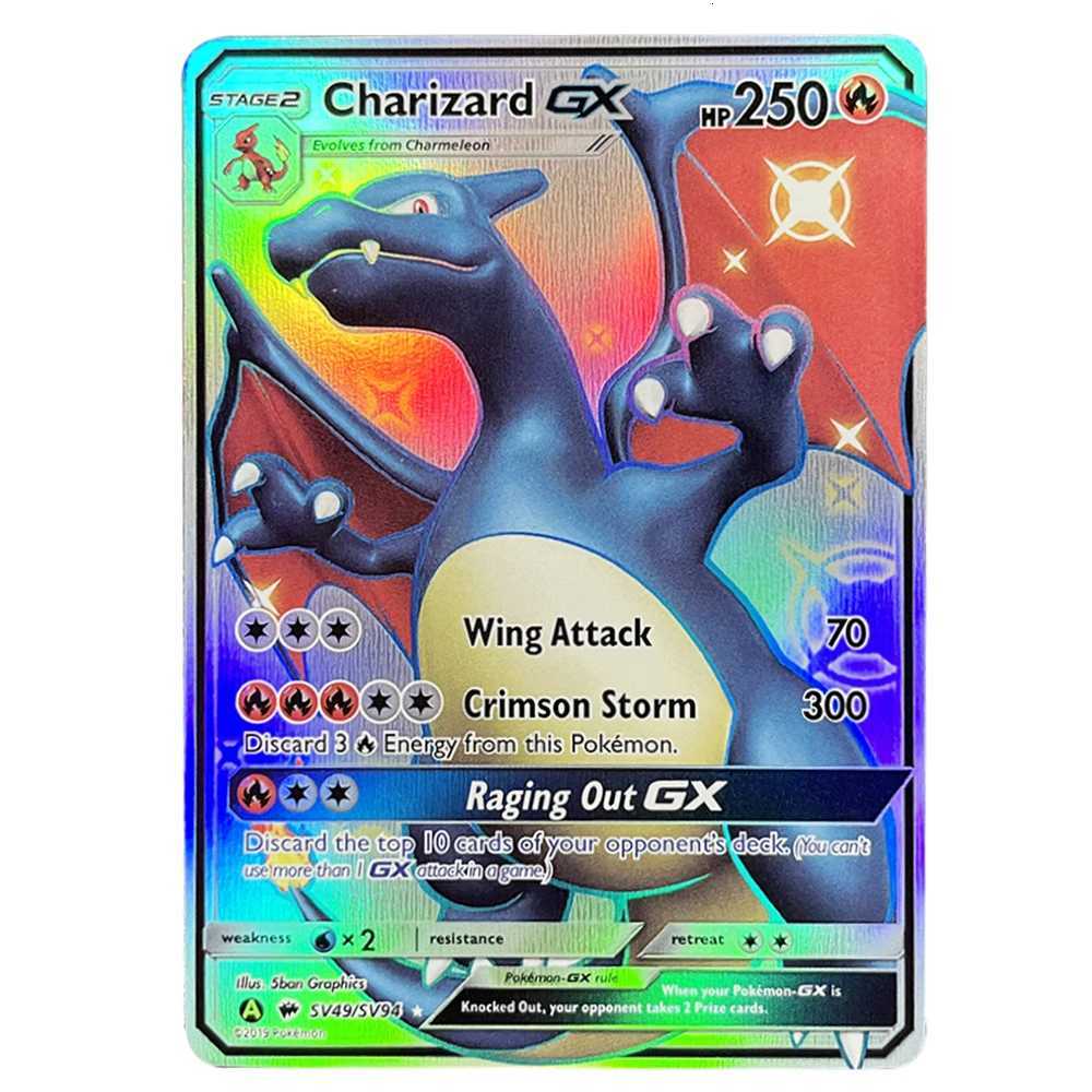 PKM Cards Holographic Charizard Ex GX Rainbow Blastoise VMAX Darkrai VSTAR Hobbies Rare Collection Battle Cards Toys Gifts X260911 - view 5