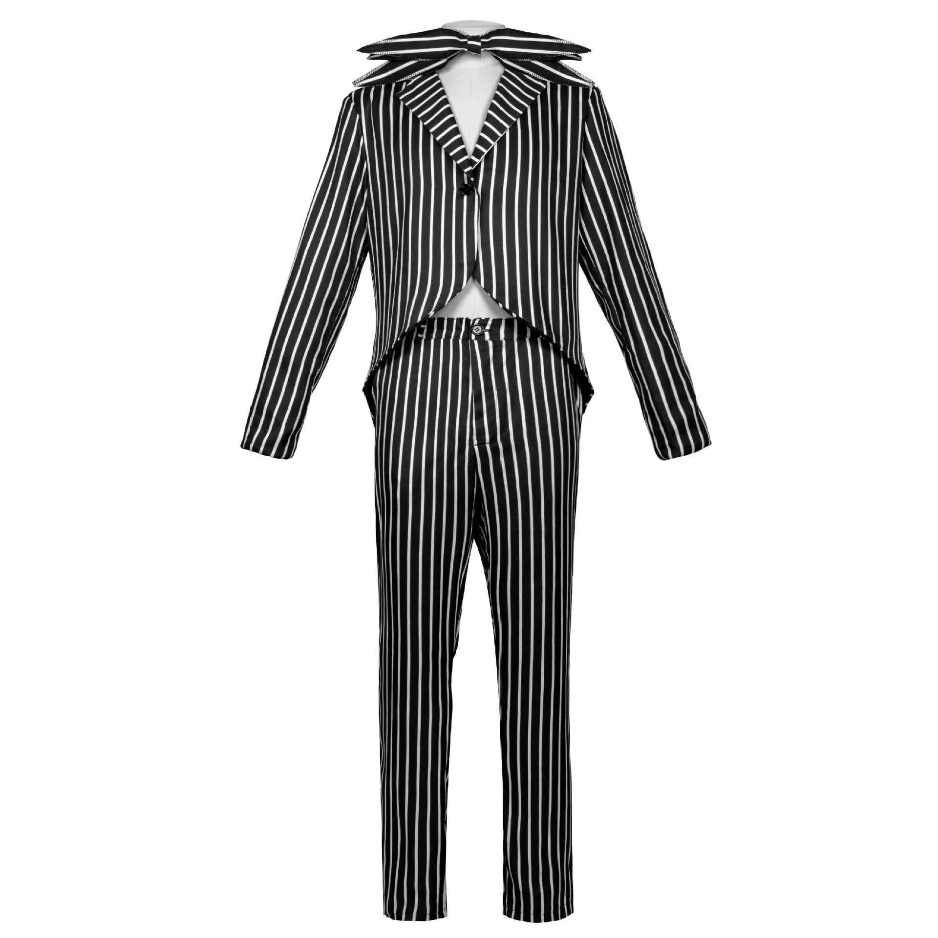 Anime Jack Skellington Cosplay Costume for Men And Women The Nightmare Before Christmas Uniform Clothes Suit Halloween Costumes C260911 - view 5