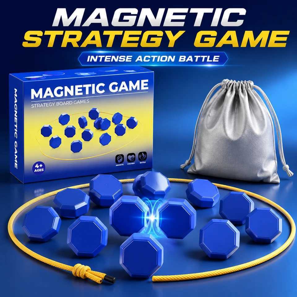 Portable Magnetic Stones Strategy Game Compact Board Game for Family Game Night Travel and Camping X260911 - view 7
