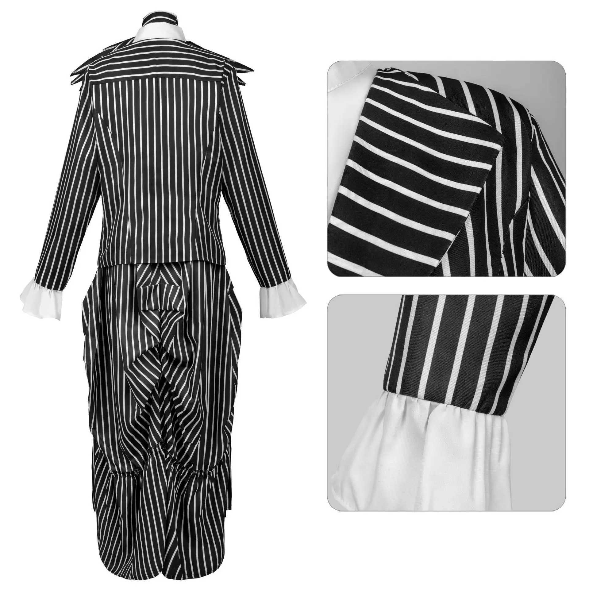 Anime Jack Skellington Cosplay Costume for Men And Women The Nightmare Before Christmas Uniform Clothes Suit Halloween Costumes C260911 - view 4