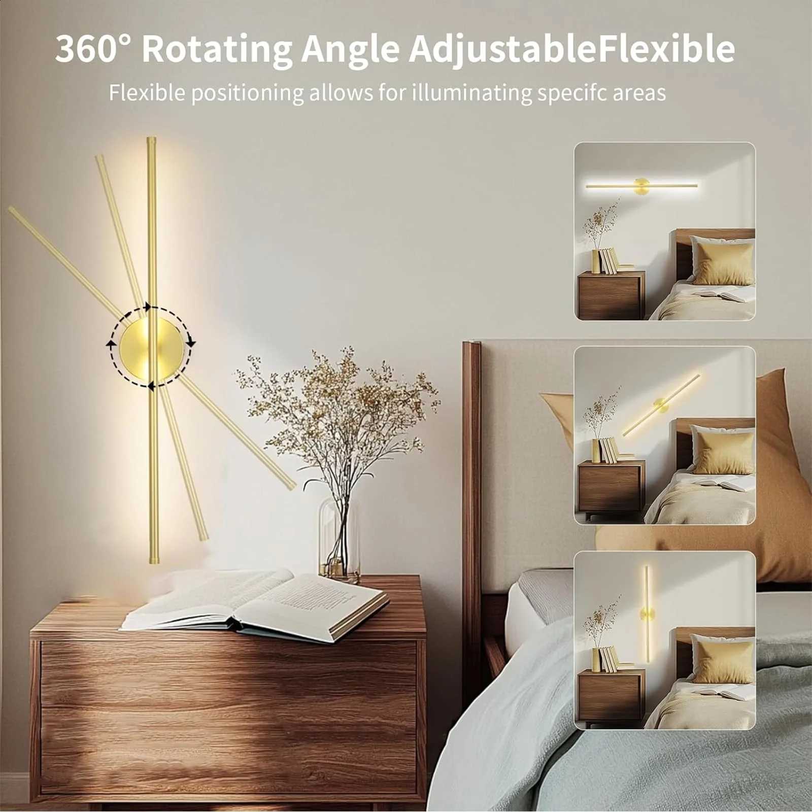 Set of 2 LED Battery Wireless Wall Light with Remote Control Rechargeable Wall Lamp with Timing Function 6 W Touch Dimmable X260910 - view 6