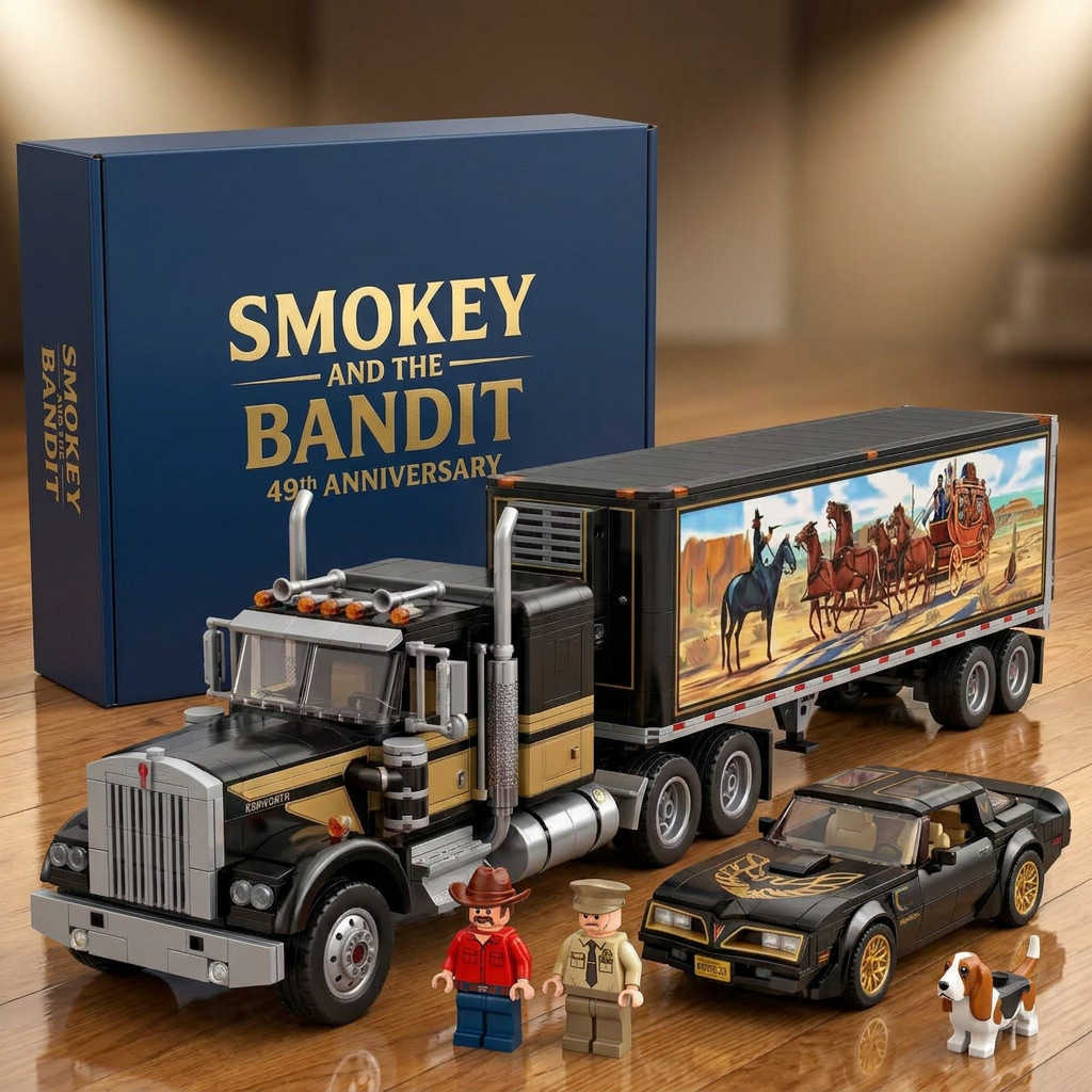Fashionable and Popular New Product Creative Commemorative Building Block Ornament Toy for the 49th Anniversary of the Movie "Police vs. Truck Ro - view 4