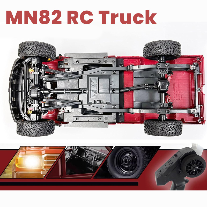 MN82 Simulation RC Pickup Truck 1/12 4WD All Terrain OffRoad Climbing Vehicle 2.4G Remote Control With LED Lamp For Outdoor Play - view 4