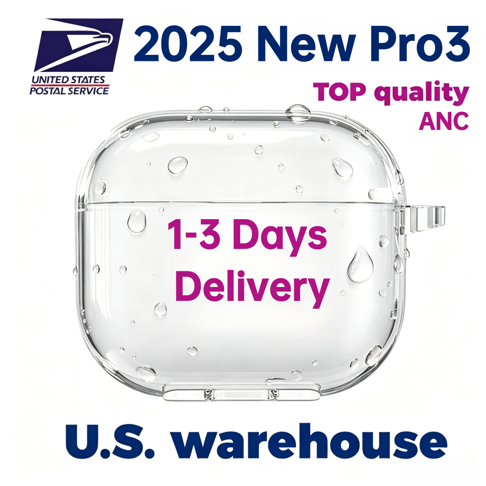 2026 Nuovi Pods Pro 3 2 ANC USB C Tws Auricolari Pods Cuffie Di Quarta Generazione TWS Wireless Bluetooth Auricolari Pods - Custodia Protettiva Sott-image
