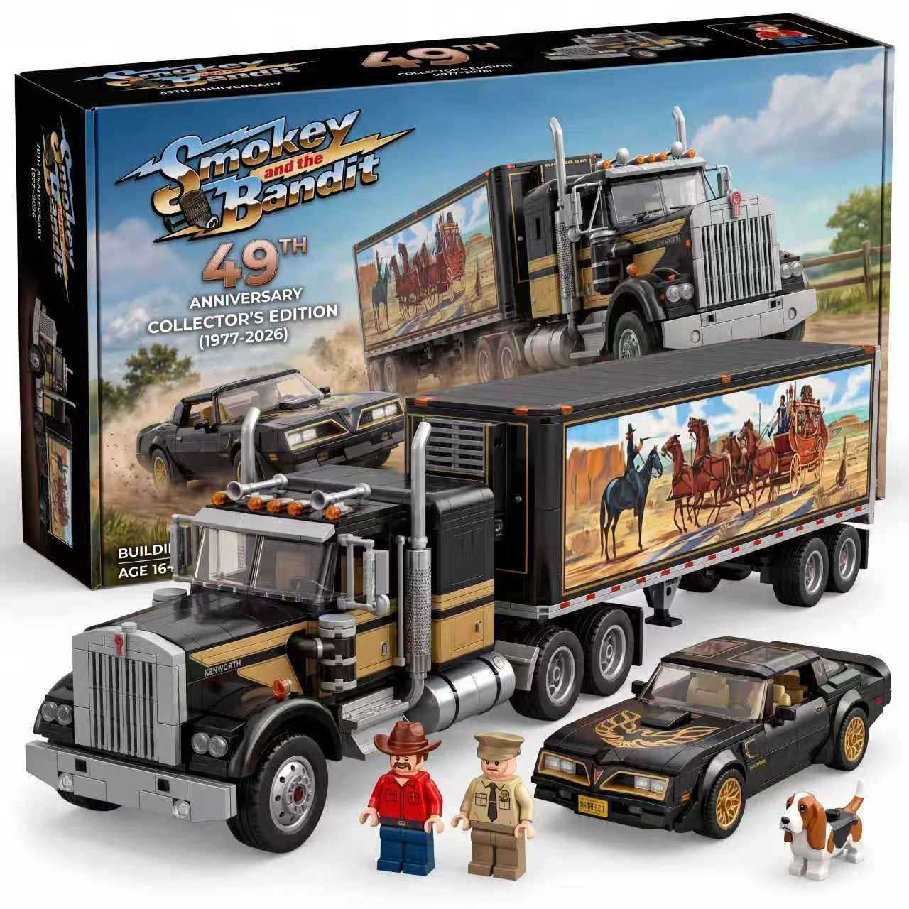Fashionable and Popular New Product Creative Commemorative Building Block Ornament Toy for the 49th Anniversary of the Movie "Police vs. Truck Ro - view 6