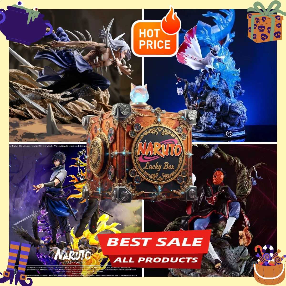 Naruto Anime Mystery Blind Box Random Ninja Characters PVC Dolls Desktop Decor Toy for Kids and Anime Fans Q260911