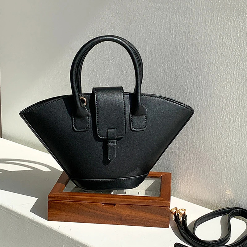 Bags for Women Korean Casual Large Capacity Retro Fan Shaped Tote Bag n Sense Handbag Personalized Versatile Crossbody Bag 260910 - view 4