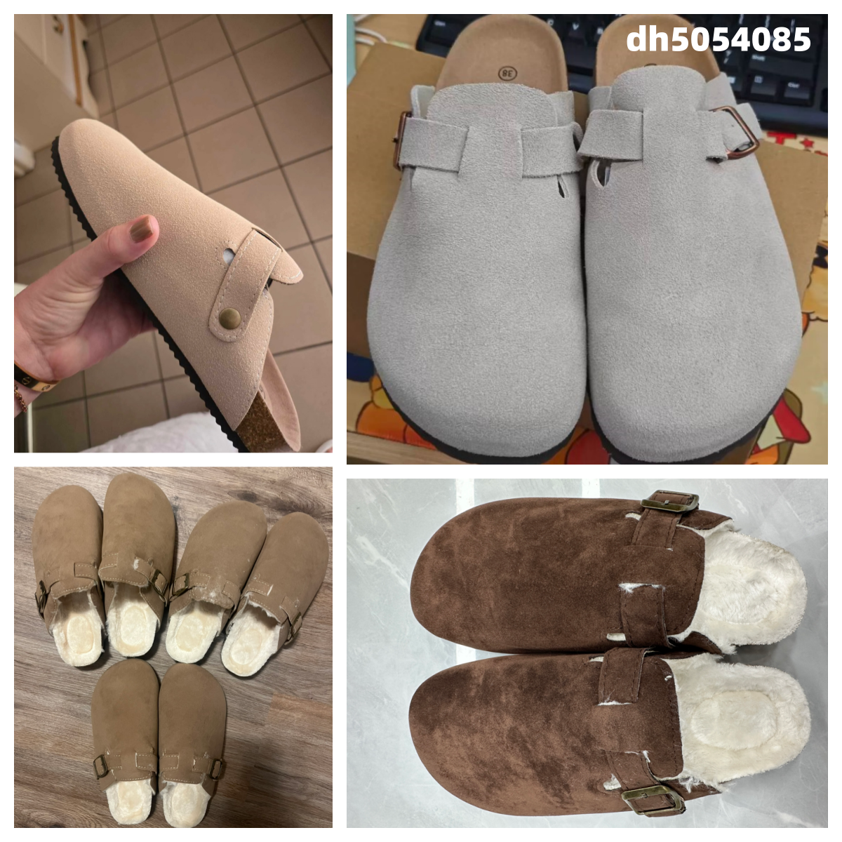 Slippers Fashion Clogs Slippers Cork Flat Mules Flip Flops Leather Slide Soft Footbed Beach Casual Shoes Regular And Thickened With Fleece Women Men S - view 4