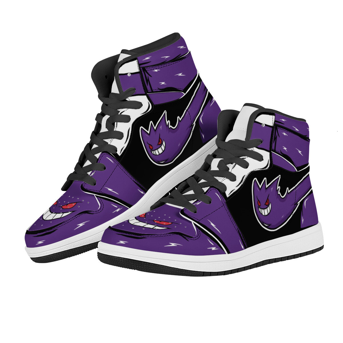 Pikachu Eevee Charizard Gengar Sneakers Pokemon Shoes Japanese Anime Character Pu Shoes Printed Casual Fashion Walking Shoes Great Gift Fans High Top 