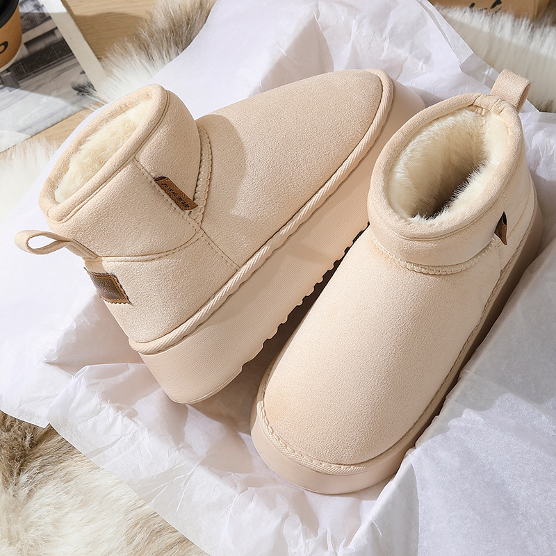 Ladies 2026s Winter Designer New Fashion Snow Boots Platform Versatile Fleece Lined Warm Cotton Shoes Free Shipping - view 3