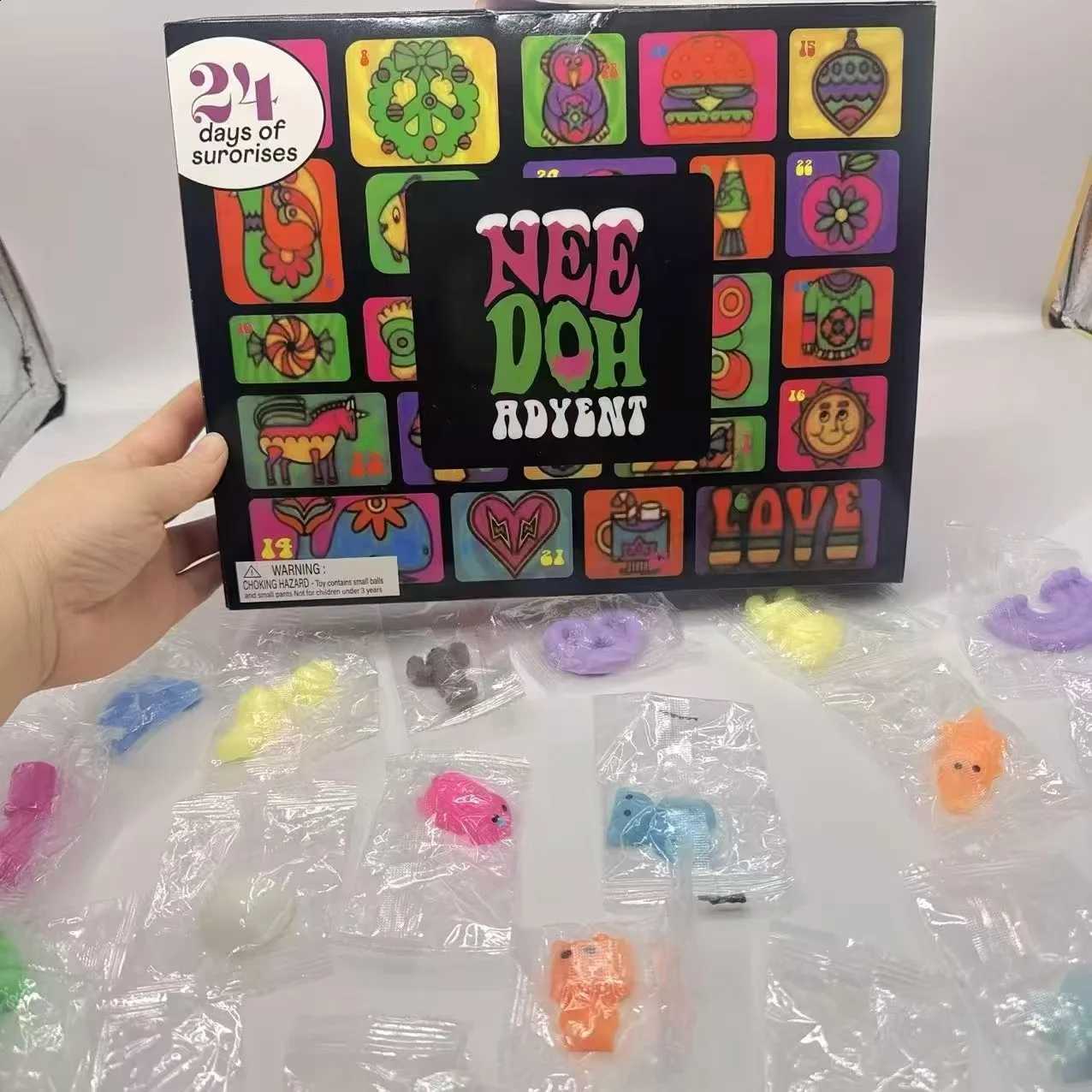 Nee Doh Advent Calendar 24Pcs Mini Squish Fidget Blind Box Christmas Countdown Surprise Stress Relief Kids Xmas Gift Q260911 - view 6