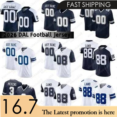 2026 Maglia Personalizzata S 3XL Cowboysceedee Lamb Brandon Aubrey Dak Prescott…