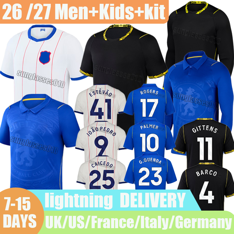 Maglia Da Calcio Rogers # 17 Joao Pedro Caicedo # 25 Enzo Estevo Chelseases26 2…