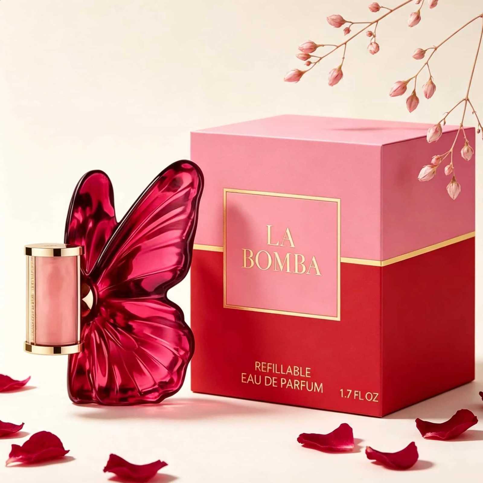 Women La a EDP Perfume 80ml With Gift Box Long Lasting Rich Floral Fruity Vanilla Scent Pink Butterfly Luxury Fragrance Gift for Her L260910 - view 7