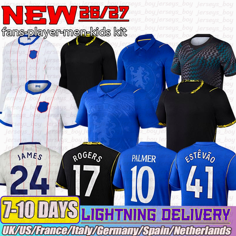 26 27 Rogers Palmer Caicedo Neto Delap Enzo Mudryk Madueke James N.Jackson Nkunku Colwill Maglia Da Calcio-image
