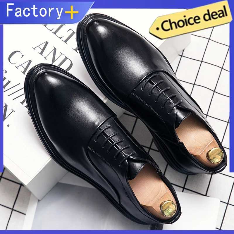 Classic Formal Oxford Shoes Office Casual Business Shoes Men Trend Party Social Brogues Wedding Leather Men's Dress ShoesT260912