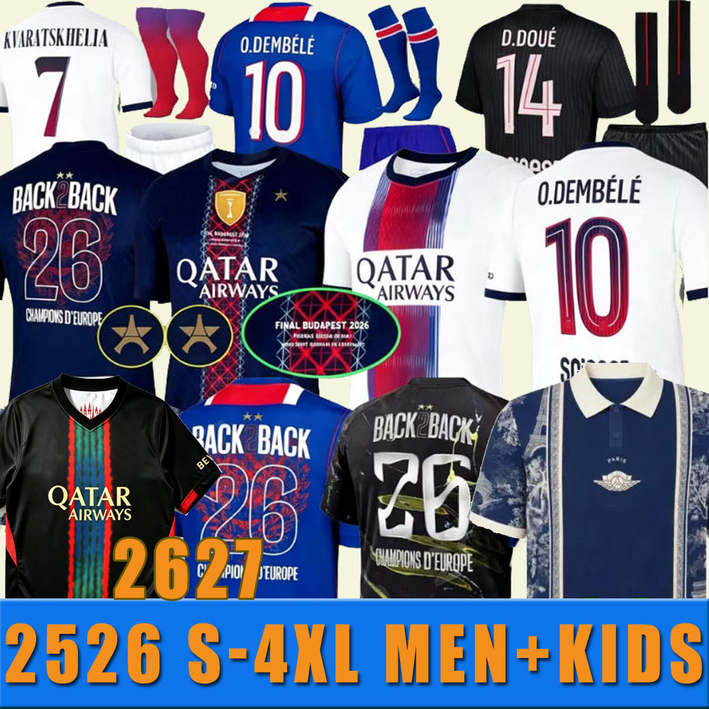 2026 2027 S-4XL O. Dembele D.Doue Psges S-4XL Night Edition Maglia Da Calcio Edgar Plans Maillots Maglia Da Calcio Psgjersey Uomo Kvaratskhelia Unif-image