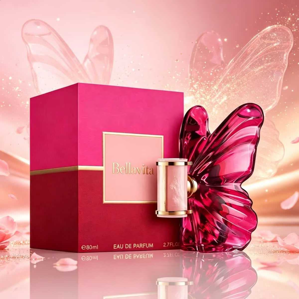 Women La a EDP Perfume 80ml With Gift Box Long Lasting Rich Floral Fruity Vanilla Scent Pink Butterfly Luxury Fragrance Gift for Her L260910 - view 6