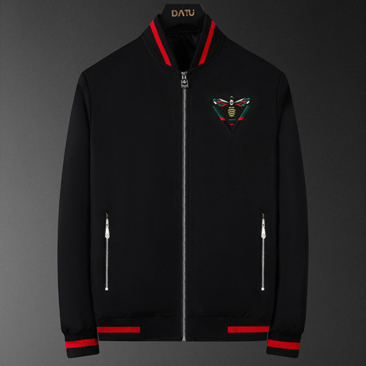 Designer Jacket Luxury White Splicing Bee Embroidered Coat Fashion Brand Men's Outdoor High End Leisure Sports Slim Fit Hoodie Sunscreen Windproo - view 4