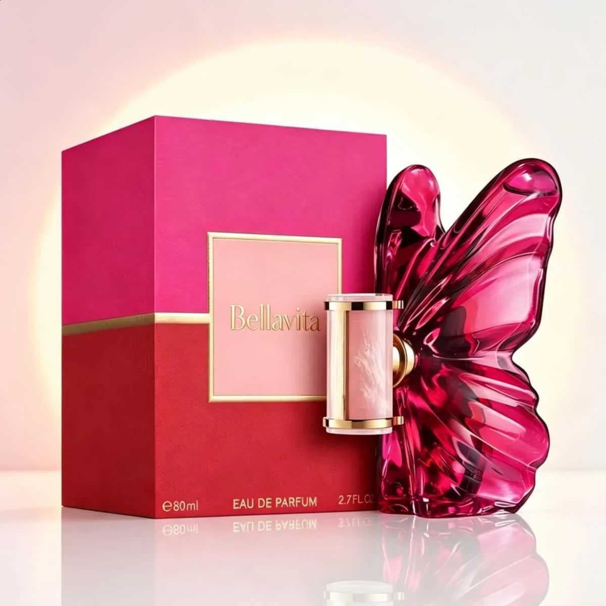 Women La a EDP Perfume 80ml With Gift Box Long Lasting Rich Floral Fruity Vanilla Scent Pink Butterfly Luxury Fragrance Gift for Her L260910 - view 4