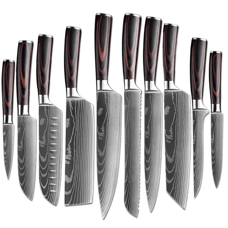 ZENG Japanese Sharp Kitchen Chef Knife Laser Damascus Pattern Chef Knife High Carbon Stainless Steel Fruit Slicing Knife 260304 - view 3