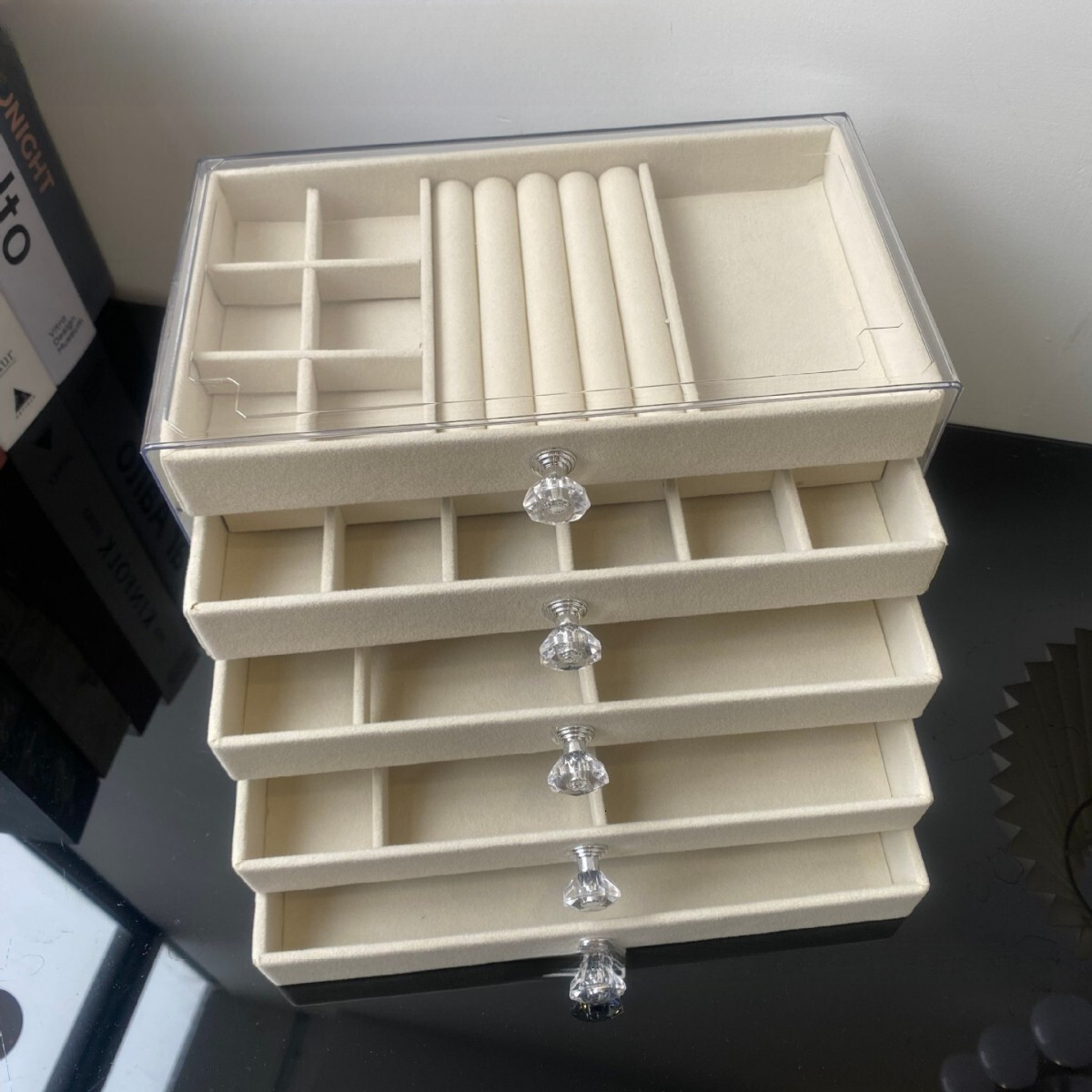 Directly Supplied By Cross-Border Manufacturers For Wholesale, Multi-Layer Drawer-Style Transparent Velvet Anti-Scratch Large-Capacity Compartmentaliz - view 7