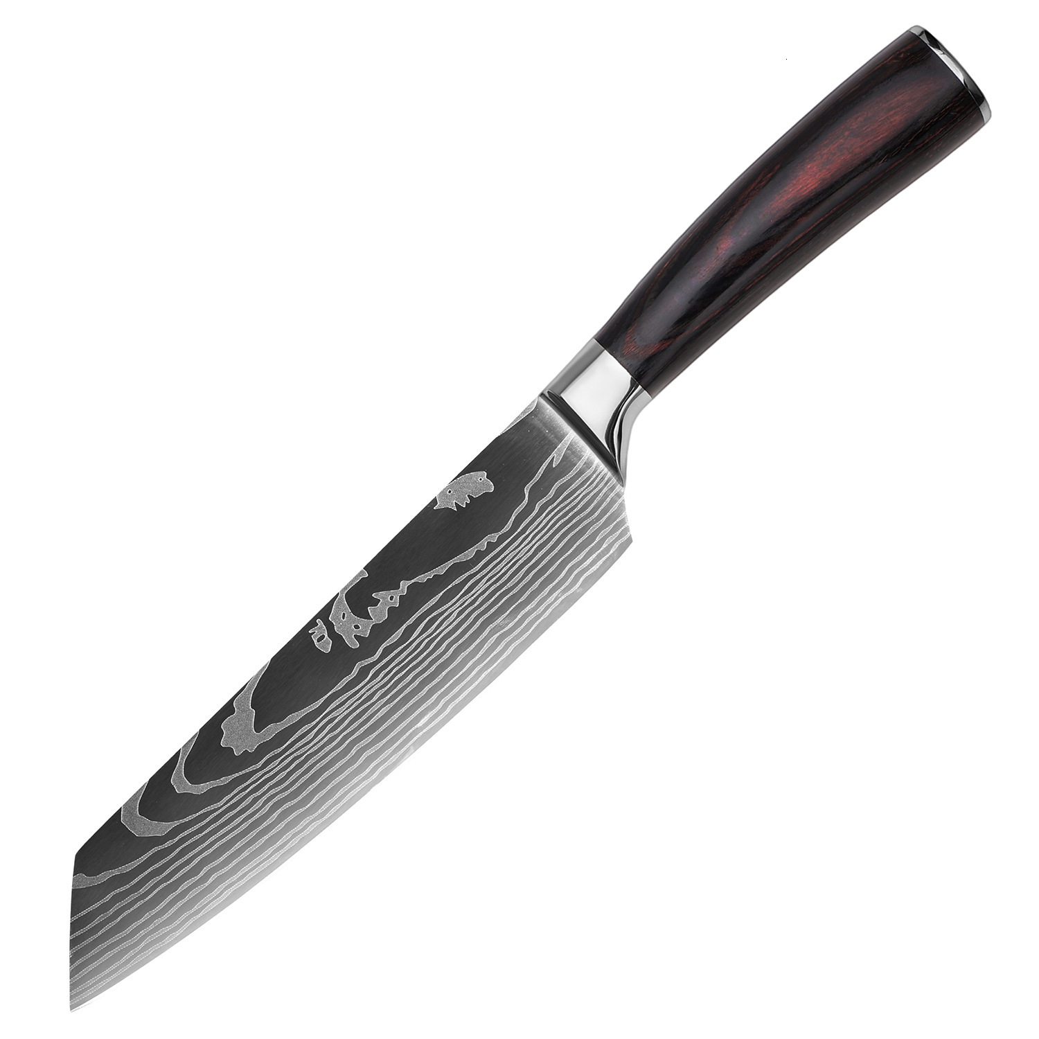 ZENG Japanese Sharp Kitchen Chef Knife Laser Damascus Pattern Chef Knife High Carbon Stainless Steel Fruit Slicing Knife 260304 - view 7