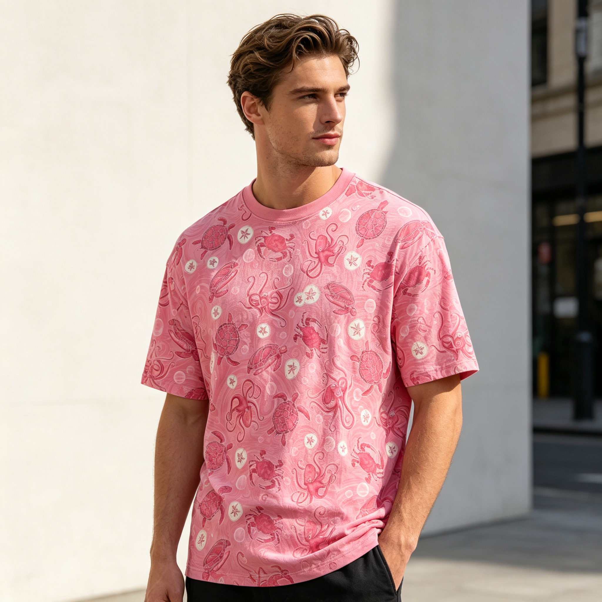 Casual Summer Style: Patterned Mens Shortsleeves T-Shirt Collection - view 8