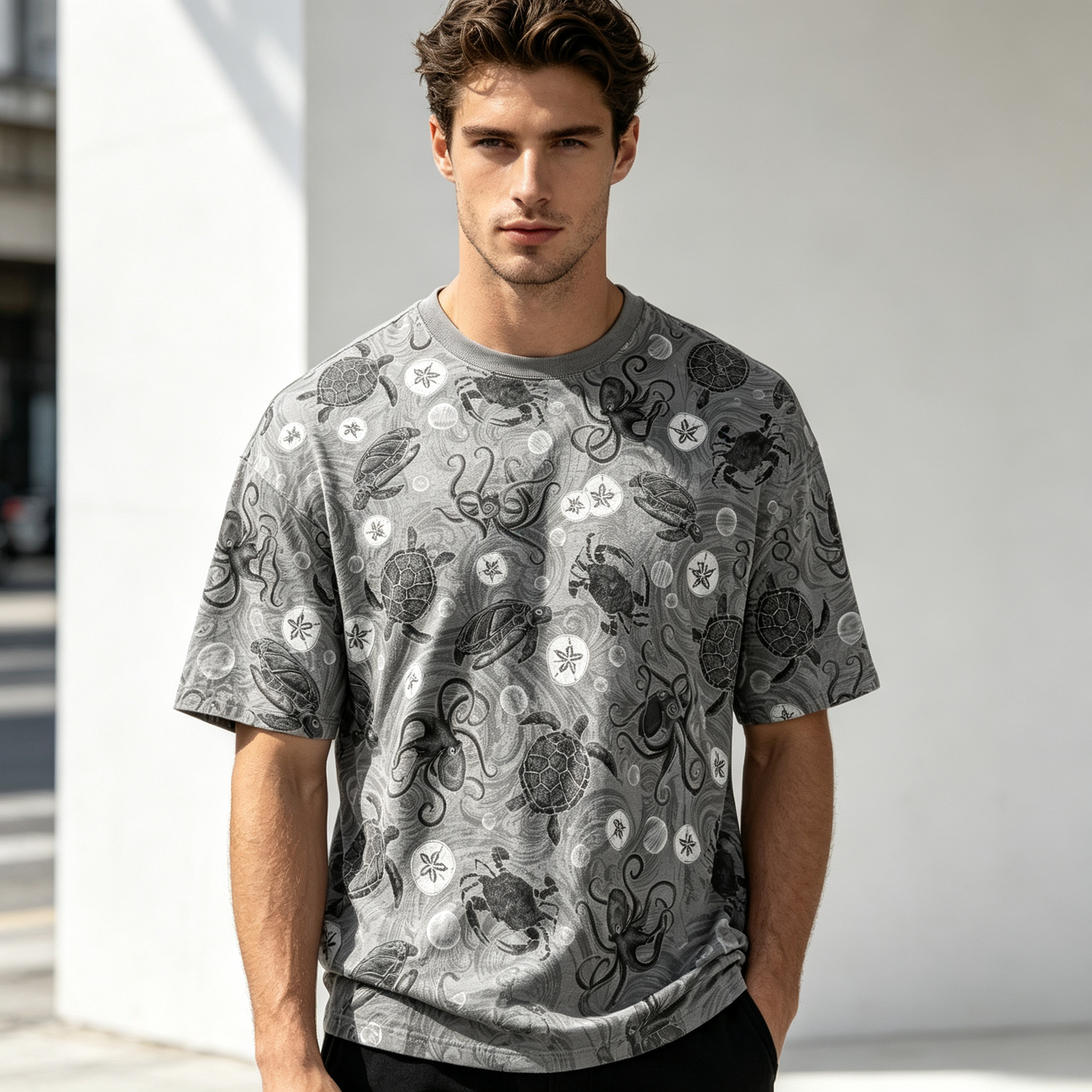 Casual Summer Style: Patterned Mens Shortsleeves T-Shirt Collection - view 6