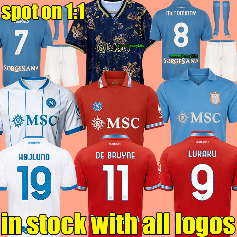 3XL 4XL DE Bruyne Maglia Napoli Jersey 26 27 Ssc Napoli Kit Maglie Da Calcio Lukaku 2026 Italia Maglia Napoli Maglie Da Calcio-image