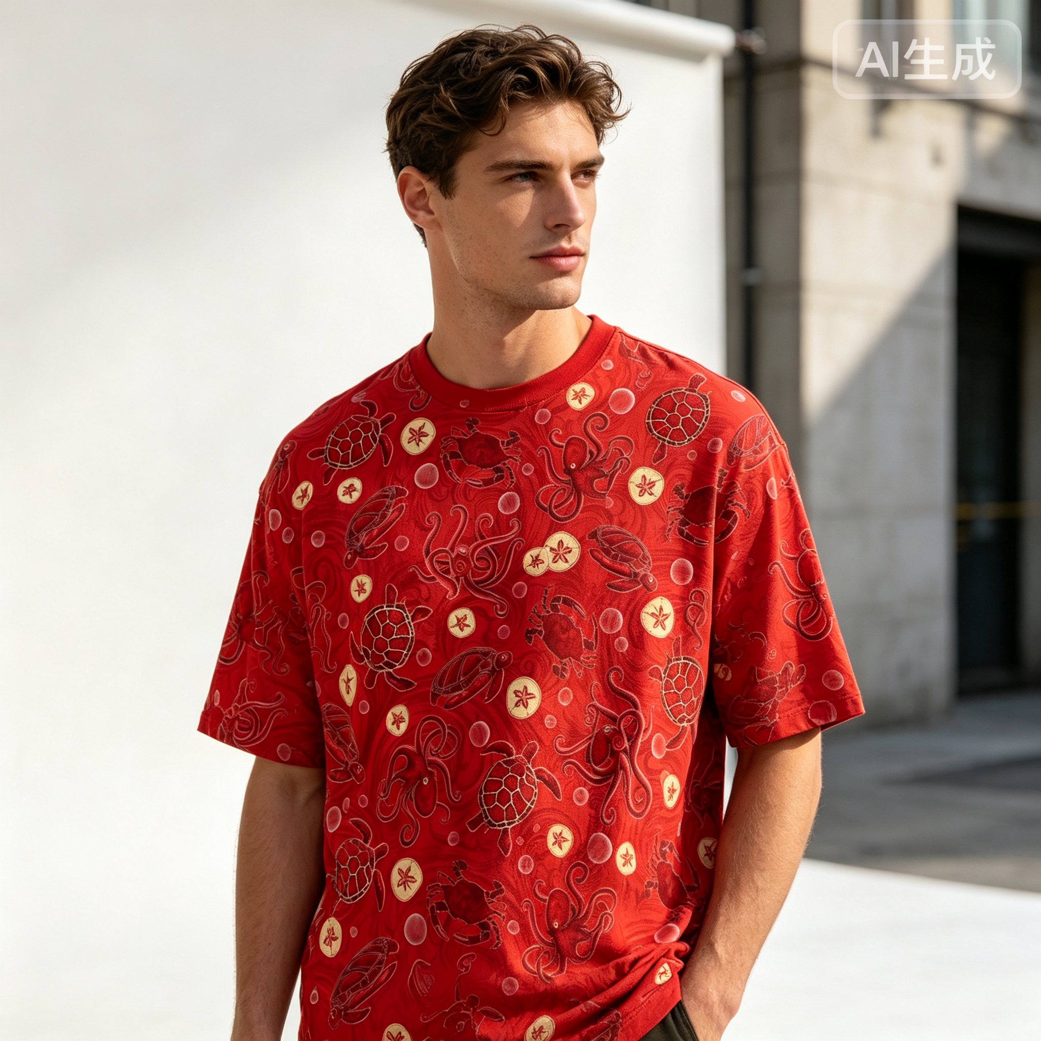 Casual Summer Style: Patterned Mens Shortsleeves T-Shirt Collection - view 9