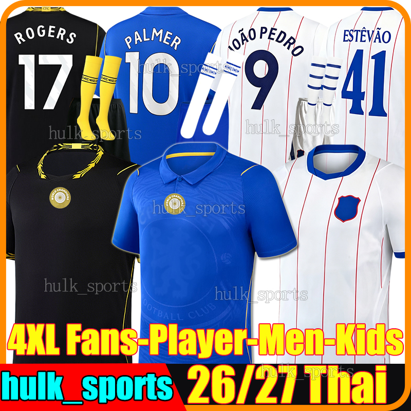 4XL 5XL 26/27 Chelase Rogers Joao Pedro Maglie Da Calcio CFC Enzo Palmer Neto Estevao Caicedo James G.Quenda Gittens Sanchez Uomo Bambino Kit Calzin-image
