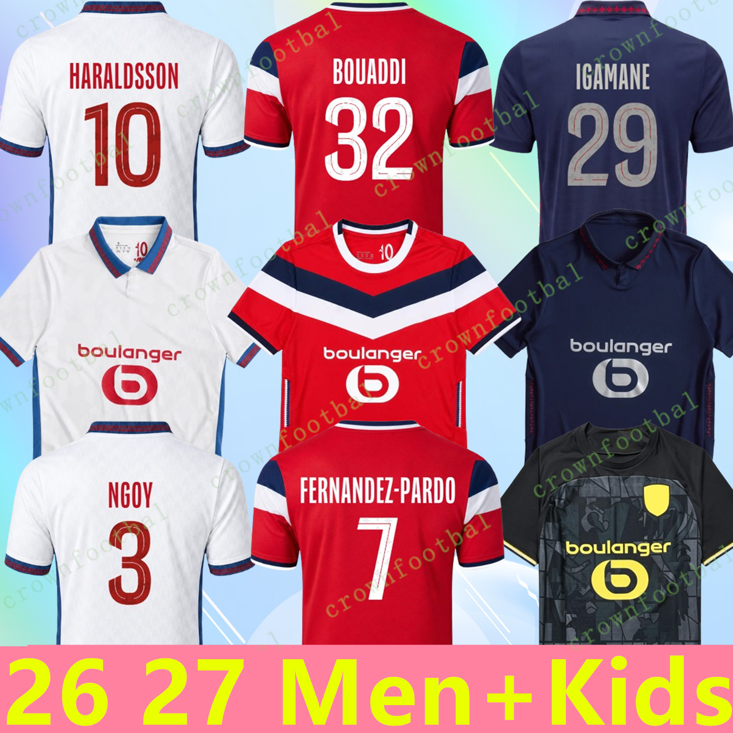 Lille Losc 2026 2027 Maillots De Football Haraldsson Maglie Da Calcio Giroud FERNANDEZ-PARDO Sahraoui Bouaddi Andre 26 27 Maglie Da Calcio Hommes En-image