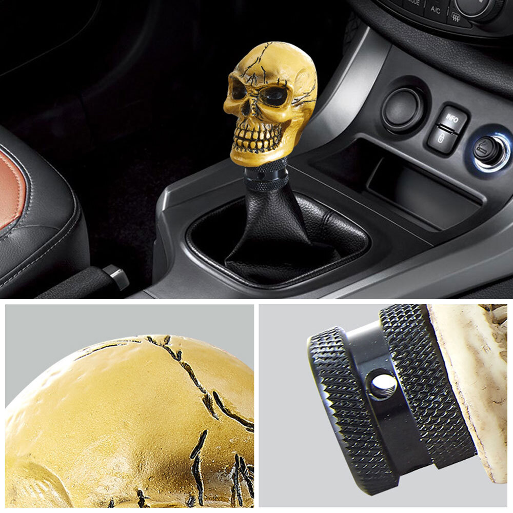 Testa Del Pomello Del Cambio Per Auto A Forma Di Teschio Universale, Leva Del Cambio Automatica, Leva Del Cambio, Leva Del Cambio, Copertura Della M-image