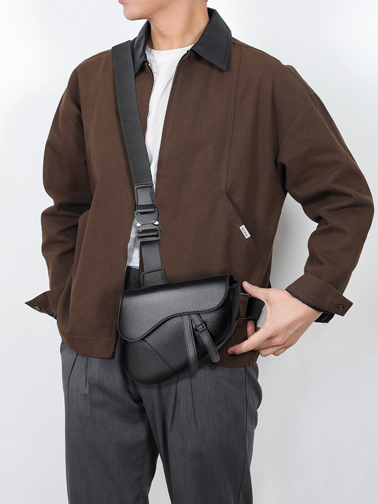 New style saddle bag - men's crossbody bag, backpack, single shoulder bag, Korean version, fashionable men's casual bag - view 3