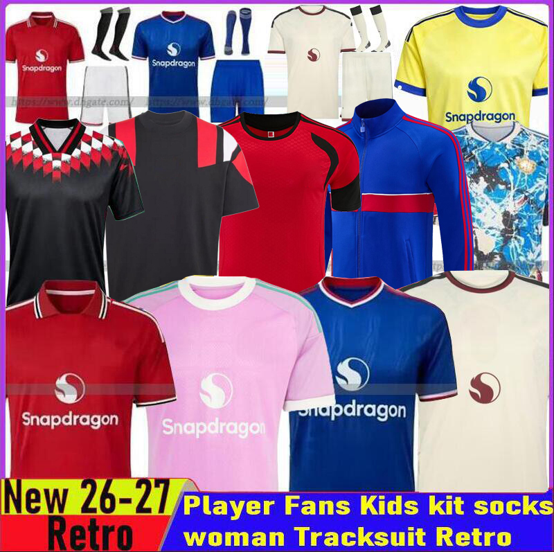 Manchester United 26 27 Maglia Da Calcio Mufc Maglia Da Calcio Uomo United Maglie Retrò Mbeumo Fernandes Cunha Cantona Uomo Bambini Uniformi 2026 Uo-image
