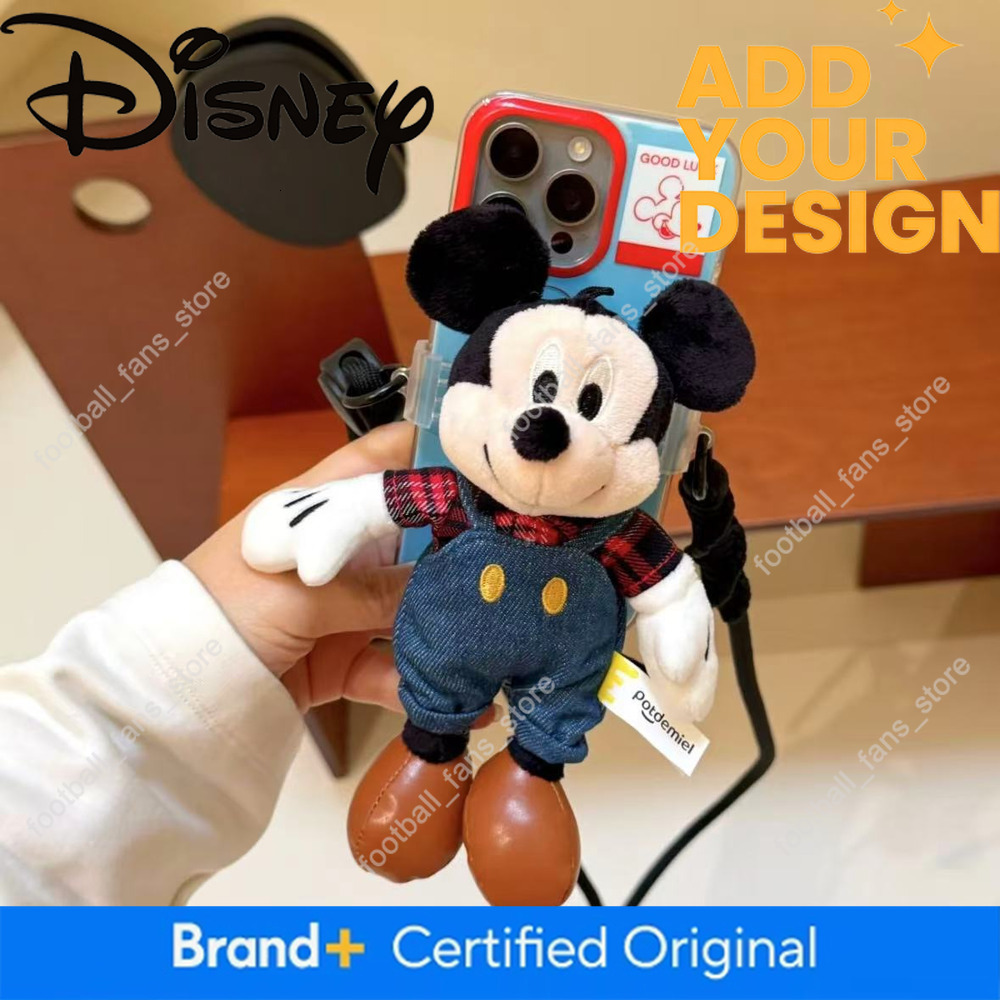 Autentica Famiglia Di Topolino Topolino Minnie Paperino Pippo Peluche Zaino Portachiavi Ciondolo Clip Per Telefono E1-image