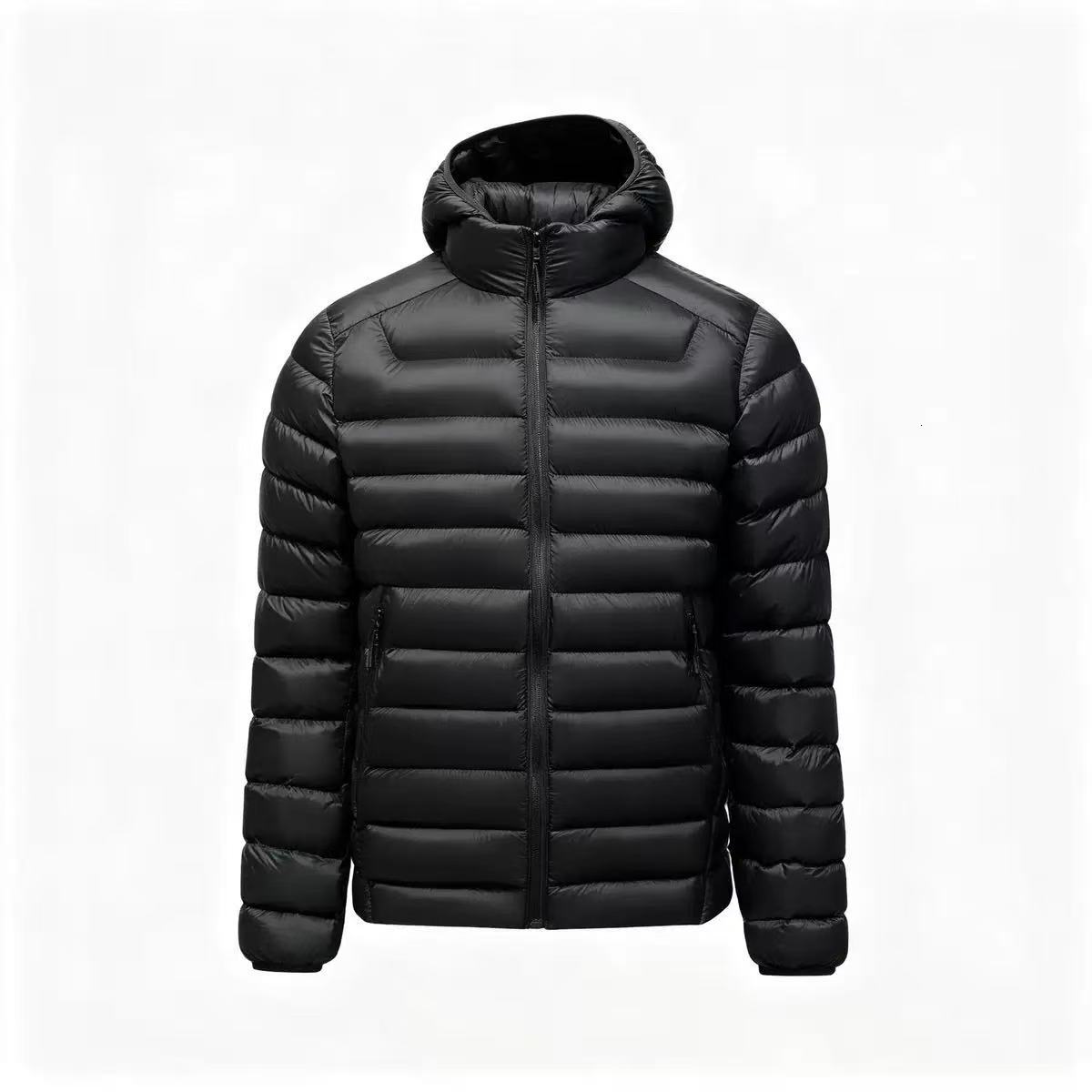 Quality Mens Parka Winter Jacket Men Cotton Padded Puffer Jackets Men Fashion Top Zipper Up Solid Color Outerwear Coats 90% down content Waterproof an - view 3