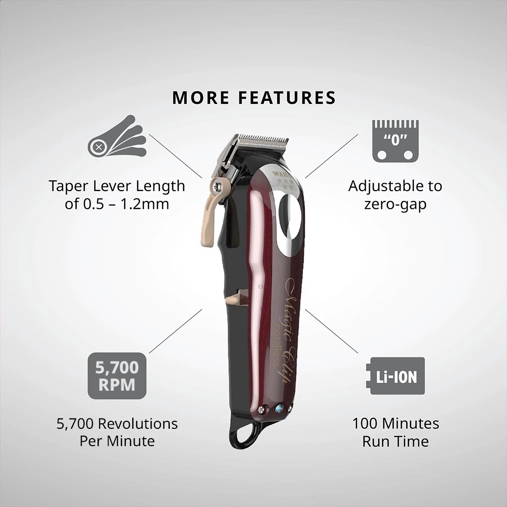 Original GEEMY Professional cordless hair clipper rechargeable beard hair trimmer for men electric haircut magic blade 251210