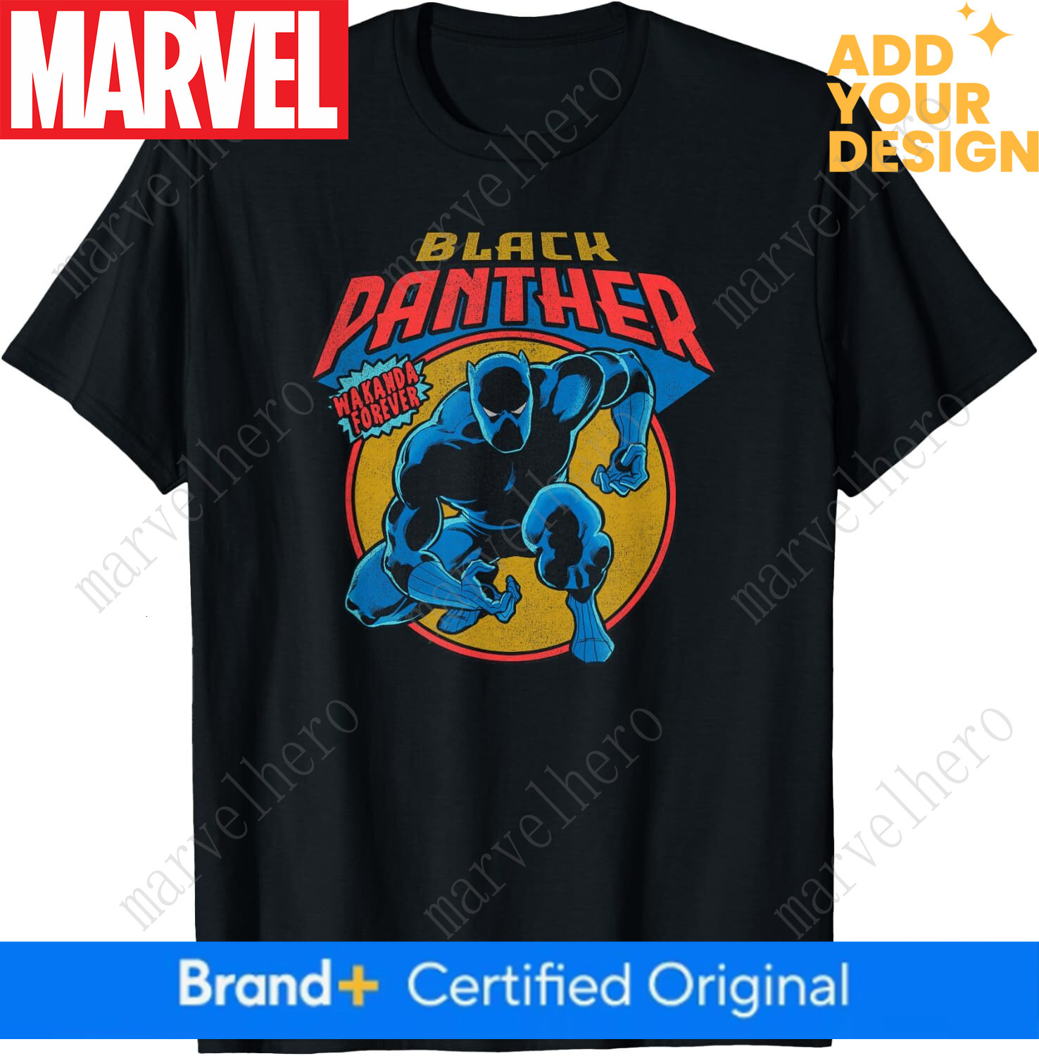 Camicia T Avengers Magliette Vintage Manica Corta Maglietta Pantera Nera Maglietta Comica Wakanda Maglietta Per Sempre-image