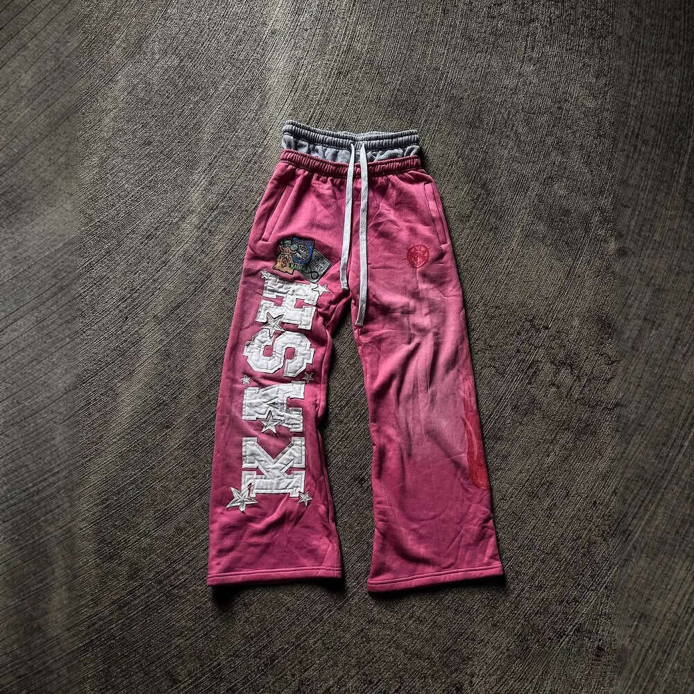 Clothing Men's printed pants Luxury Designer baggy sweatpants European Trend Pants High Street Men And Women Loose Casual Straight Daily Outfit - view 6