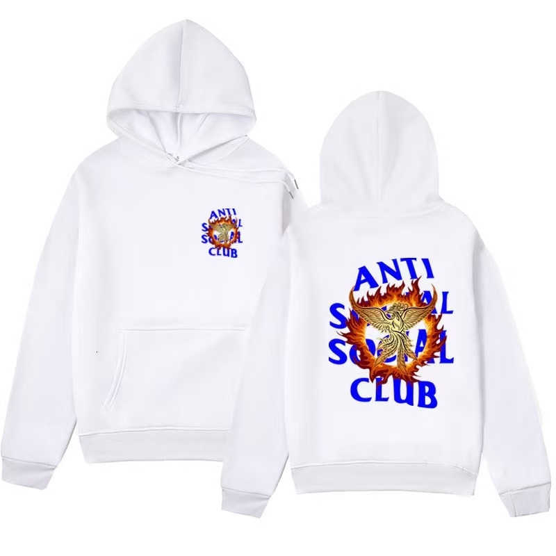 Felpa Con Cappuccio Antis Socials Club Abbigliamento Di Alta Qualità Uomo Designer Donna Moda Tuta Retro Graffiti Grafica Alla Moda Versatile Antiso-image