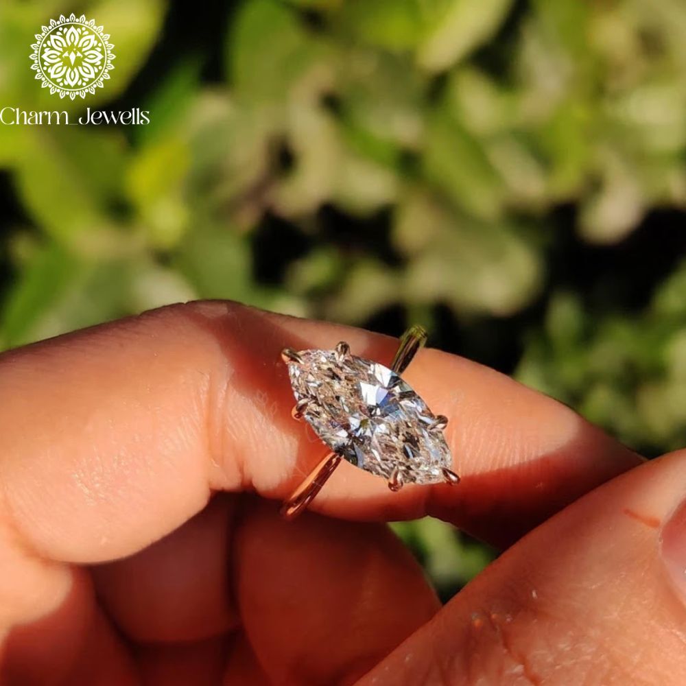Charm Women's Rose Gold Plated Silver Cushion Cut Moissanite Engagement Eternity Band Ring Classic Prong Setting - view 7