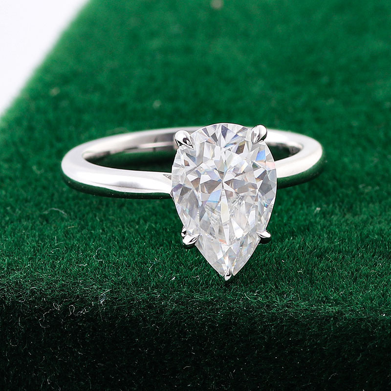 RongZhen 14k 18k Solid Gold Pear Cut Lab Grown Diamond Engagement Ring Men Women IGI Certified 2ct VVS Color D Jewelry Custom - view 4