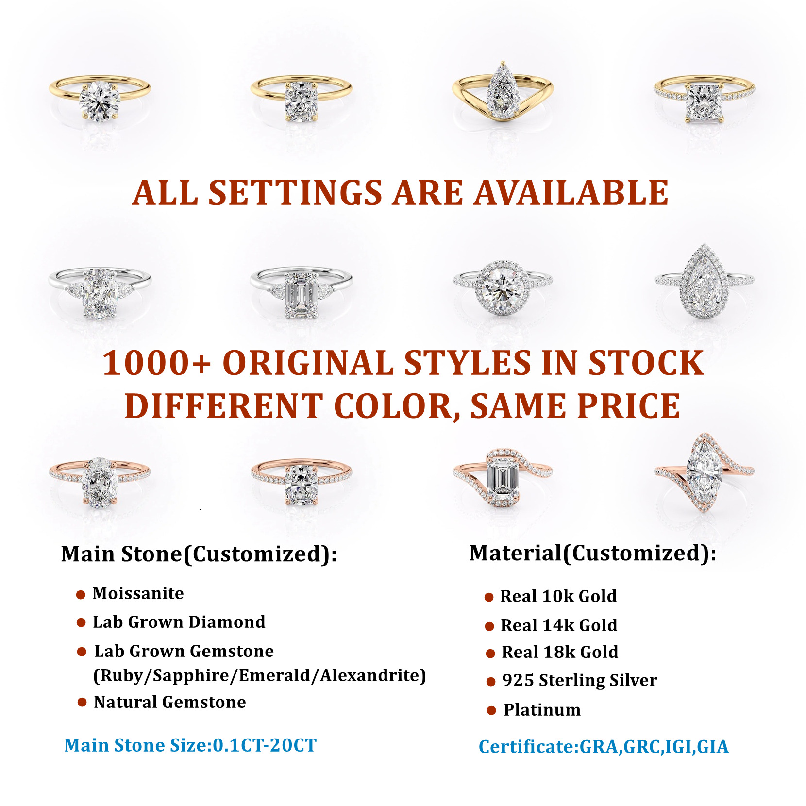 Hot Selling Pear Cut Lab Grown Diamond Ring 14k 18k Gold IGI Certified Diamond Rings for Women Engagement Wedding Gift - view 4
