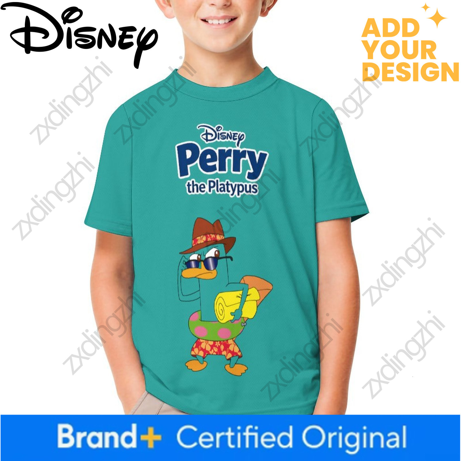 Maglietta Perry Platypus Disney Cartoon Ragazzi Ragazze Magliette Phineas E Buddha Manica Corta T-Shirt Per Bambini Traspirante Morbido Cotone Casua-image