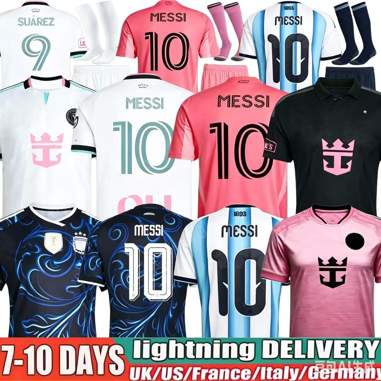 2026 Coppa Del Mondo Argentinas Maglia Da Calcio A 3 Stelles Donna 26 27 Inters Miamis Fans Player Versione DI Maria J. Alvarez Maglia Da Calcio Kit-image