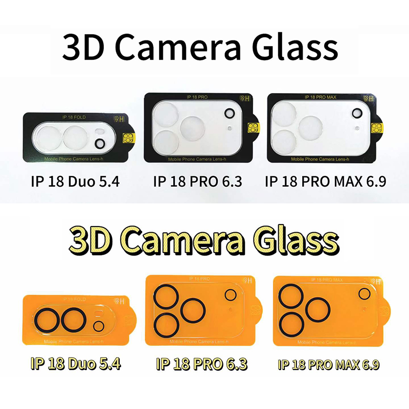 3D HD Clear Scratch-Resistant Rear Camera Lens Protector Tempered Glass With Flash Circle For iPhone 18 Duo 17 Air 16e 16 15 14 13 12 Mini 11 Pro Max - view 3